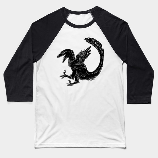 Deinonychus Baseball T-Shirt by JFells